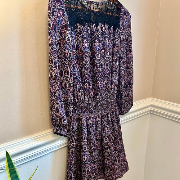 Joie Amedeo Silk Blouson Paisley Dress with Shirred Waist and Lace Yoke Size XS - Picture 14 of 14